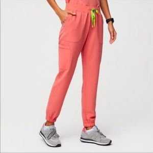 Limited Edition Figs Hot Coral Joggers AND top
